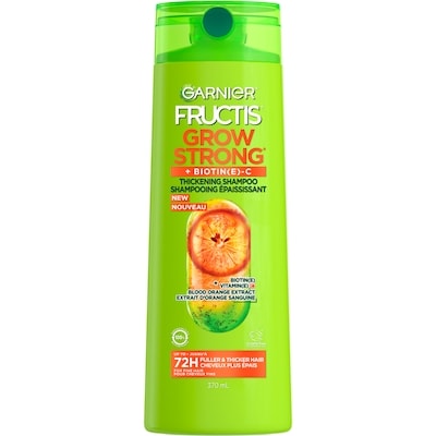 Garnier Fructis Grow Strong Thickening Shampooing Épaississant pour Cheveux Fins, avec Vitamine C 370 ml, 1,48 $/100ml