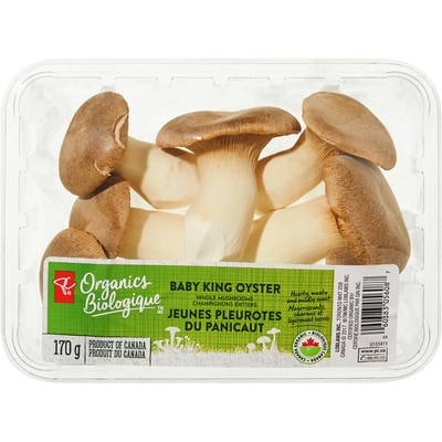 PC Organics Organics Baby King Oyster Whole Mushrooms 170 g, $3.24/100g