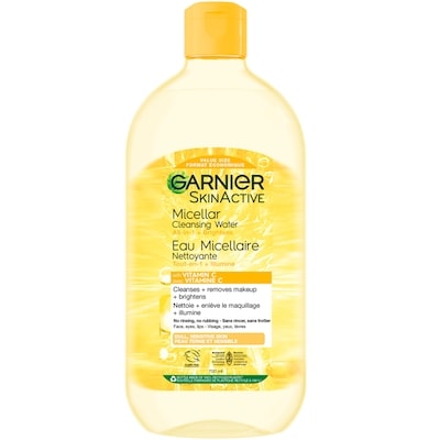 Garnier Eau micellaire nettoyante et démaquillante pour le visage avec vitamine C 700 ml, 2,35 $/100ml
