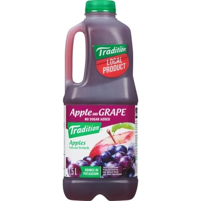Tradition Juice, Apple & Grape 1.5 l, $0.37/100ml
