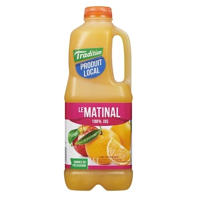 Tradition 100 % jus, le matinal 1.5 l, 0,37 $/100ml