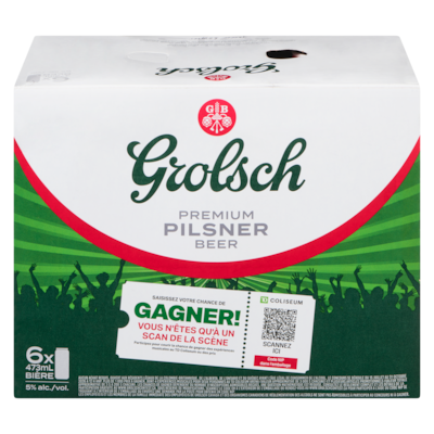 Grolsch Bière Pilsner (Pièce d’identité requise au moment du ramassage) 6x473.0 ml, 0,73 $/100ml