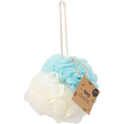 Quo Beauty 2-In-1 Mesh Sponge Cream/Teal 1 ea, $3.99/1ea
