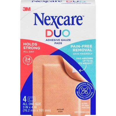 Nexcare Duo Adhesive Gauze Pads 1 ea, $9.49/1ea