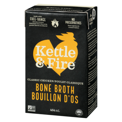 Bouillon d'os poulet classique biologique