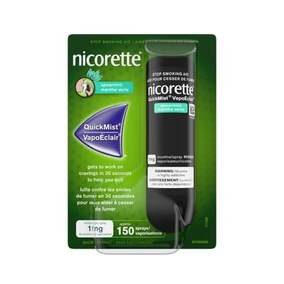 Nicorette QuickMist Spray, Quit Smoking and Smoking Cessation Aid, Spearmint 150 ea, $0.30/1ea