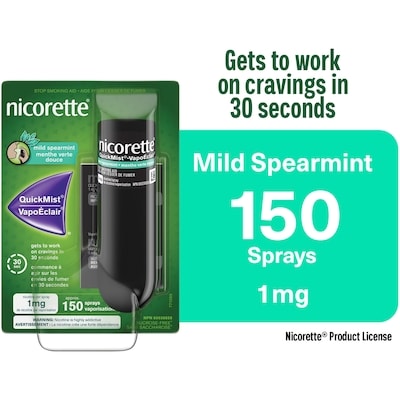 Nicorette Nicotine QuickMist Spray, 1 mg, Mild Spearmint 150 ea, $0.28/1ea
