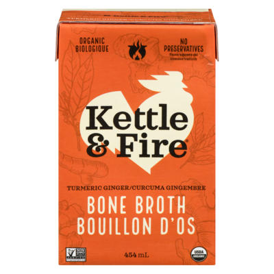 Kettle & Fire Bouillon d'os curcuma gingembre biologique 454 ml, 2,71 $/100ml