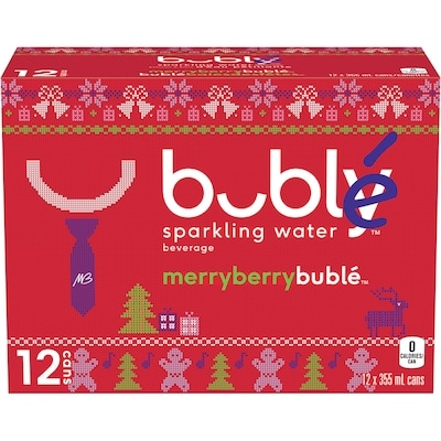 Bubly Sparkling Water Sparkling Water, Merry Berry 355 ml, $2.05/100ml