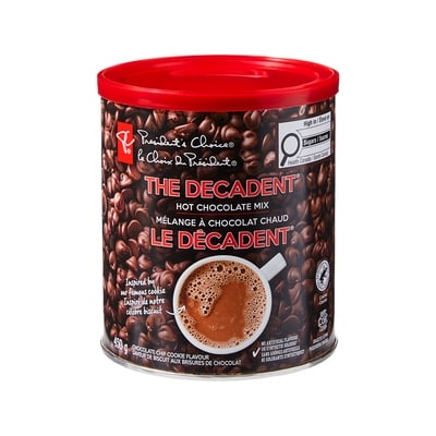 President's Choice The Decadent® Hot Chocolate Mix 450 g, $1.78/100g