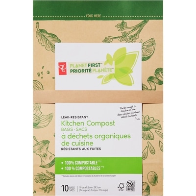 President's Choice Planet First™ Kitchen Compost Bags 10 ea, $0.50/1ea