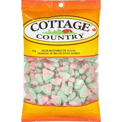 Cottage Country Sour Watermelon Slices 1000 g, $1.00/100g