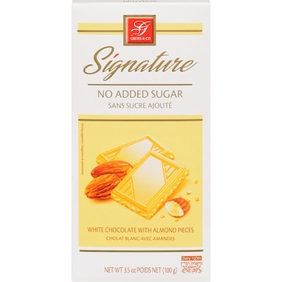 Gross & Co. Signature cholat blanc avec amandes 100 g, 4,00 $/100g