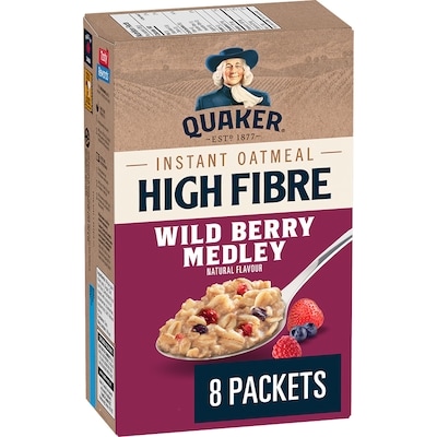 Quaker Instant Oatmeal High Fibre, Wild Berry 304 g, $1.97/100g