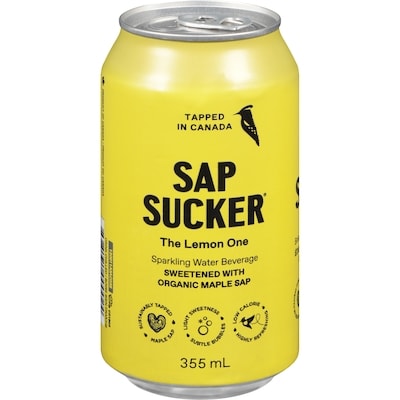 Sap Sucker Sparkling Water Beverage The Lemon One 355 ml, $0.70/100ml