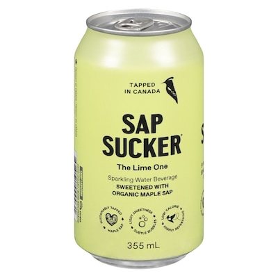 Sap Sucker Sparkling Water Beverage The Lime One 355 ml, $0.73/100ml