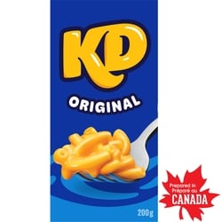 Kraft Macaroni et fromage original, boîte 200 g, 0,80 $/100g