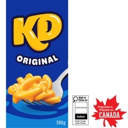 Kraft Macaroni et fromage original, boîte 200 g, 0,85 $/100g