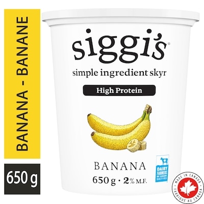 siggi's Banana Skyr Yogurt 2% 650 g, $1.08/100g