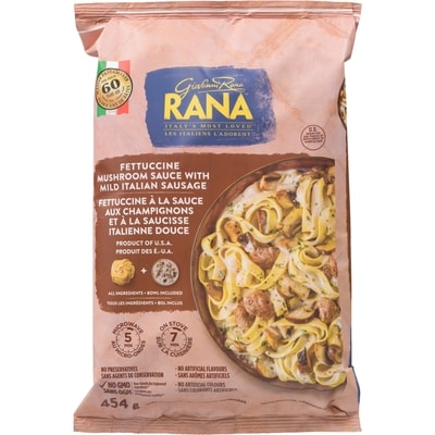 Giovanni Rana Fettuccine à la sauce aux champignons et à la saucisse italienne douce 454 g, 2,20 $/100g