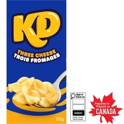 Kraft Macaroni et fromage trois fromages, boîte 175 g, 1,71 $/100g