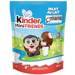 Kinder Mini Friends, chocolat au lait avec une garniture au lait. 120 g, 4,58 $/100g