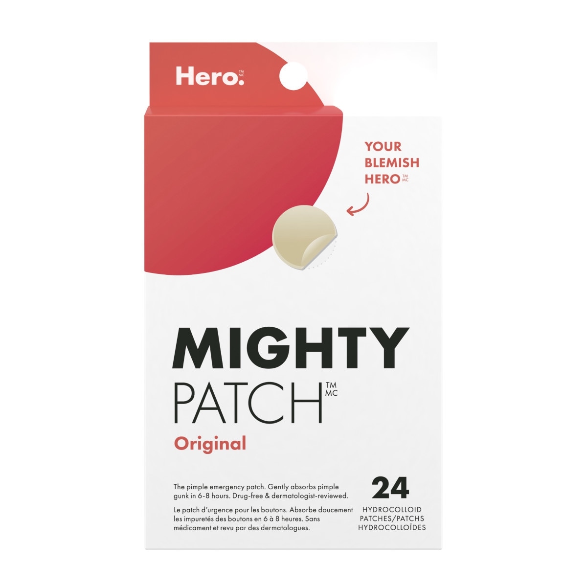 Hero Mighty Patch Hydrocolloid Patches Original 24 ea, $0.71/1ea