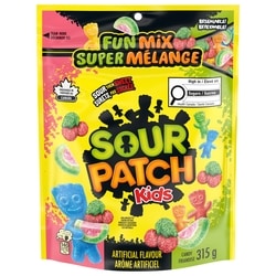 Maynards Sour Patch Kids, Fun Mix Candy, Variety Pack, Resealable Bag 315 g, $1.75/100g