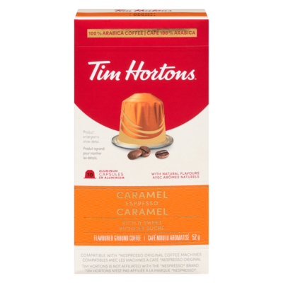 Tim Hortons Flavoured Ground Coffee Caramel Espresso 10 ea, $1.00/1ea