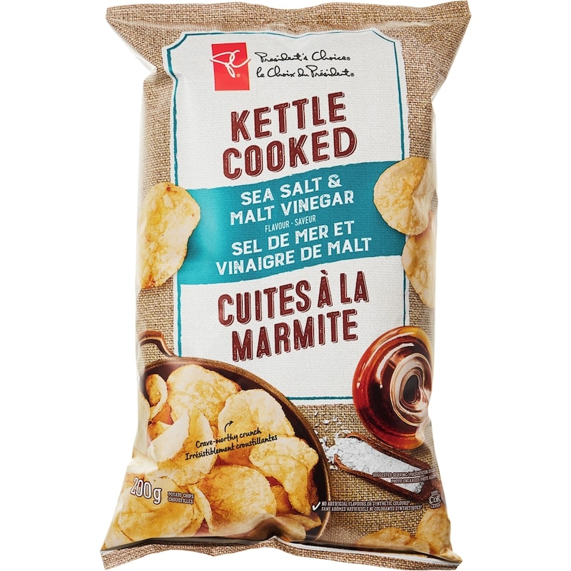 Kettle Cooked Sea Salt and Malt Vinegar Flavour Chips