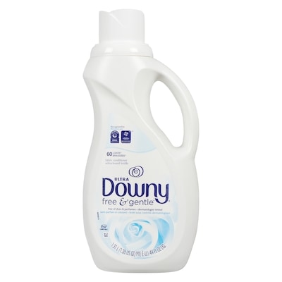 Downy Ultra Free & Gentle Laundry Liquid Fabric Softener (Fabric Conditioner), 60 Loads, Hypoallergenic 1.31 l, $0.46/100ml