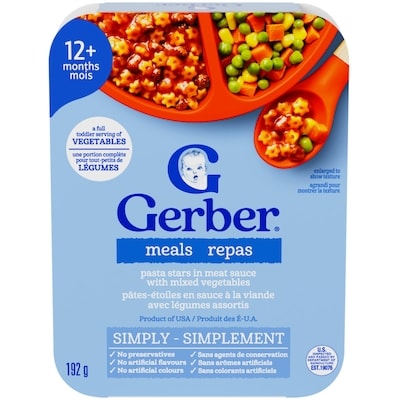 Nestlé REPAS Pâtes-étoiles en sauce à la viande avec légumes assortis 192 g, 1,82 $/100g