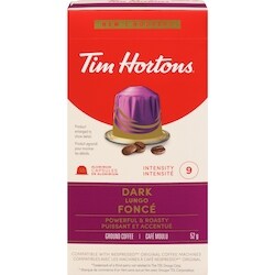 Tim Hortons Capsules à café en aluminium, foncées 10 ea, 0,75 $/1ch