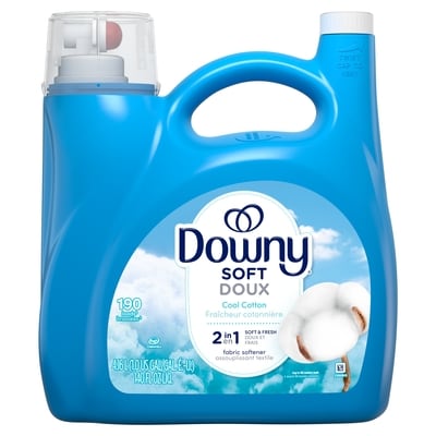 Downy Ultra Laundry Liquid Fabric Softener (Fabric Conditioner), Cool Cotton, 190 Loads 4.16 l, $0.38/100ml