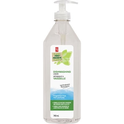 President's Choice Dishwashing Liquid, Fragrance-Free 740 ml, $0.54/100ml