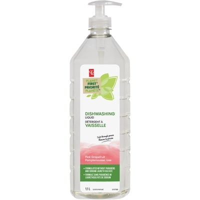 President's Choice Dishwashing Liquid, Pink Grapefruit 1.1 l, $0.55/100ml