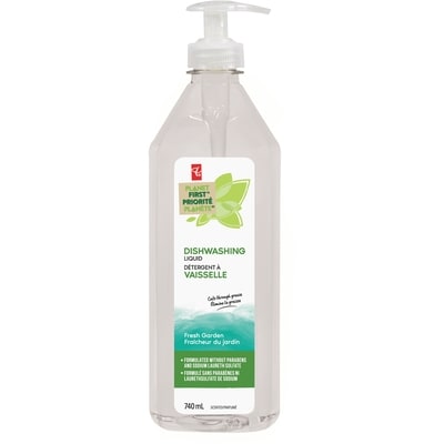 President's Choice Planet First™ Fresh Garden Dishwashing Liquid 740 ml, $0.54/100ml