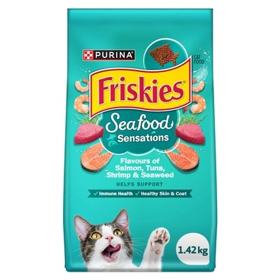 Purina Friskies Dry Cat Food Friskies Seafood Sensations Dry Cat Food 1.42 kg, $0.63/100g