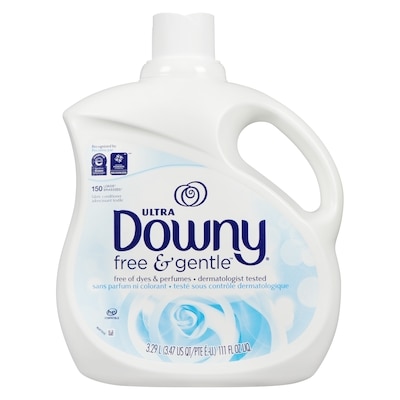 Downy Assouplissant textile liquide pour la lessive (adoucissant textile) Ultra Free & Gentle , 150 brassées, hypoallergénique 3.29 l, 0,55 $/100ml