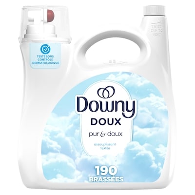 Downy Assouplissant textile liquide pour la lessive (adoucissant textile) Ultra Free & Gentle , 190 brassées, hypoallergénique 4.16 l, 0,49 $/100ml