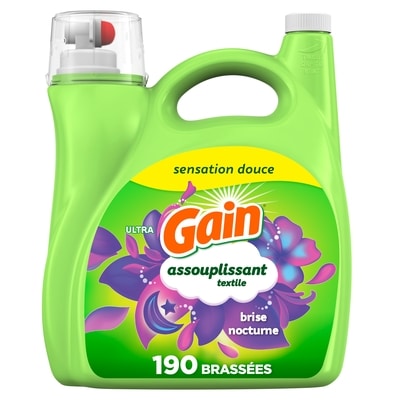 Gain Assouplissant textile liquide pour la lessive, adoucissant textile Moonlight Breeze, 190 brassées  4.16 l, 0,52 $/100ml