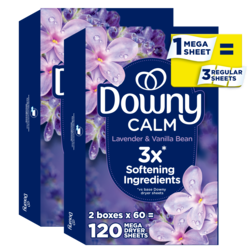 Downy CALM, Mega Dryer Sheets, Lavender and Vanilla Bean, 120 Ct 120 ea, $0.12/1ea