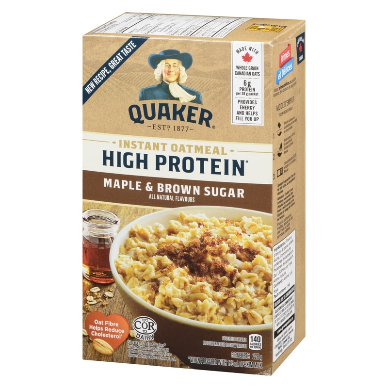 High Protein Maple & Brown Sugar Flavour Instant Oatmeal