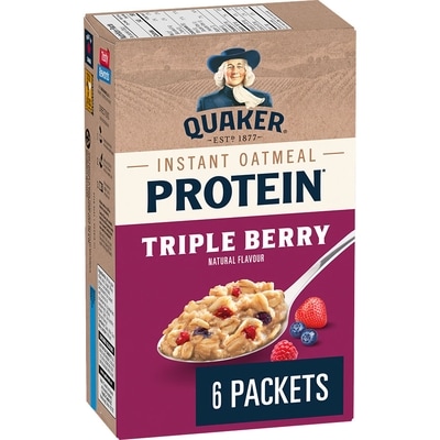 Quaker Protein Instant Oatmeal, Triple Berry 228 g, $2.19/100g
