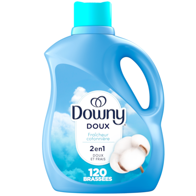 Downy Assouplissant textile liquide, parfum Fraîcheur cotonnière 2.63 l, 0,61 $/100ml