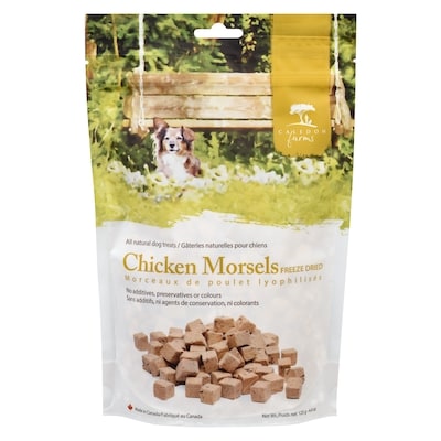 Caledon Farms All Natural Dog Treats Chicken Morsels Freeze Dried 125 g, $8.79/100g