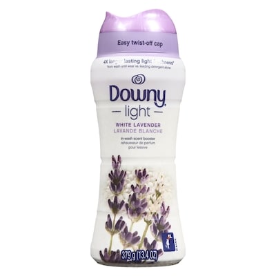 Downy Perles rehausse-parfum pour lessive Light pour laveuse, Lavande blanche , sans parfums prononcés 379 g, 3,96 $/100g