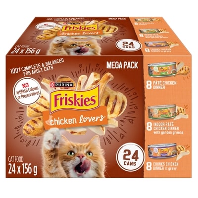 Purina Friskies Chicken Lovers Variety Pack, Wet Cat Food 3.74 kg, $0.64/100g