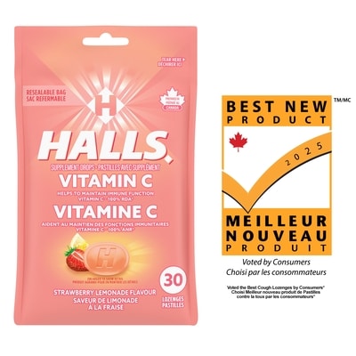 Halls Vitamin C Strawberry Lemonade, 30 Count 30 ea, $0.17/1ea
