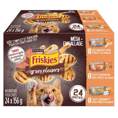 Purina Friskies nourriture humide pour chats saveurs de poulet emballage assorti 3.744 kg, 0,59 $/100g